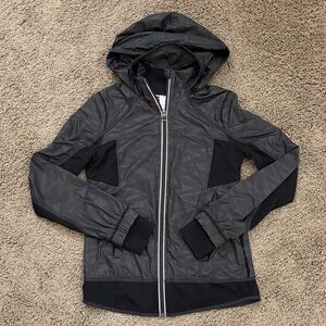 Ivivva Jacket by Lululemon Speed Ahead Jacket Black Zip Up Hooded Windbreaker